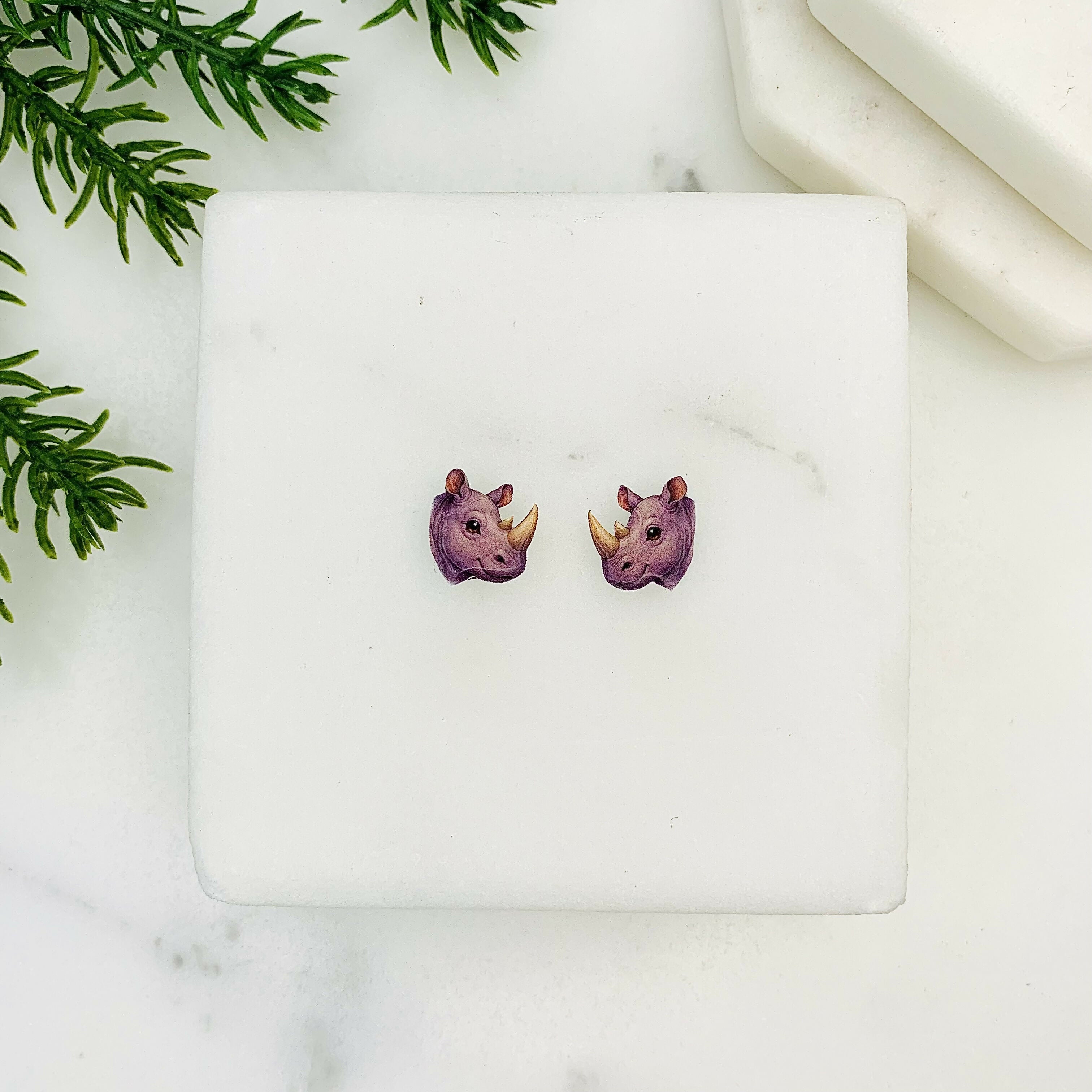 Rhino Stud Earrings