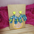 Dark Turquoise Confetti Detail Polymer Clay Earrings