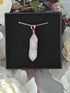 Clear Quartz Wire Wrapped Crystal Point Necklace on Sterling Silver Chain
