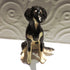 Ceramic Saluki dog sculpture, Black and sand