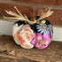 Handmade Floral Pumpkin Decoration With Large Flowers, Upcycled Fabric Halloween Ornament, Unique Autumn Home Decor