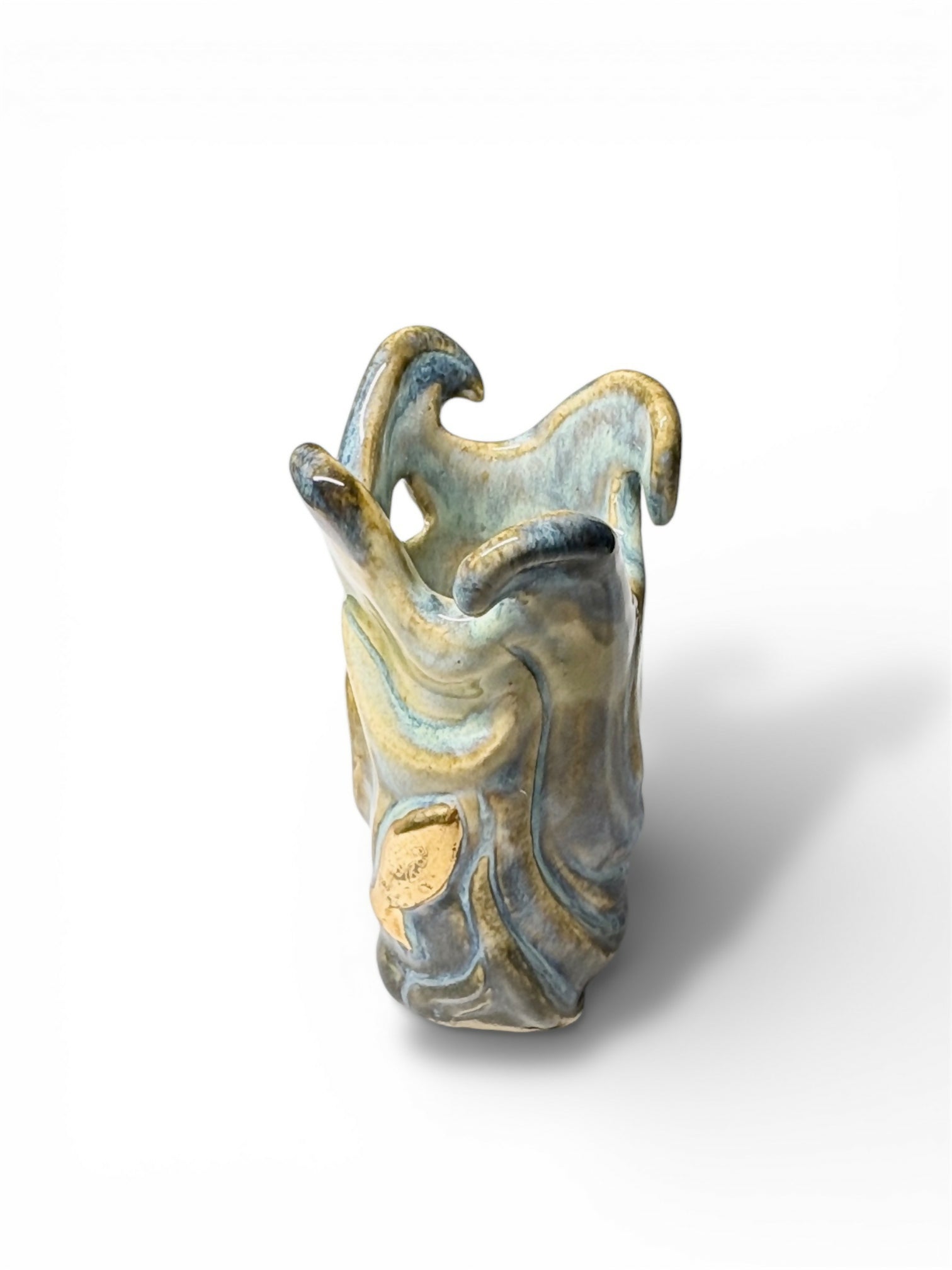 Textured Vase with Fish Detail