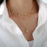 Zirconia Curve Chain Necklace