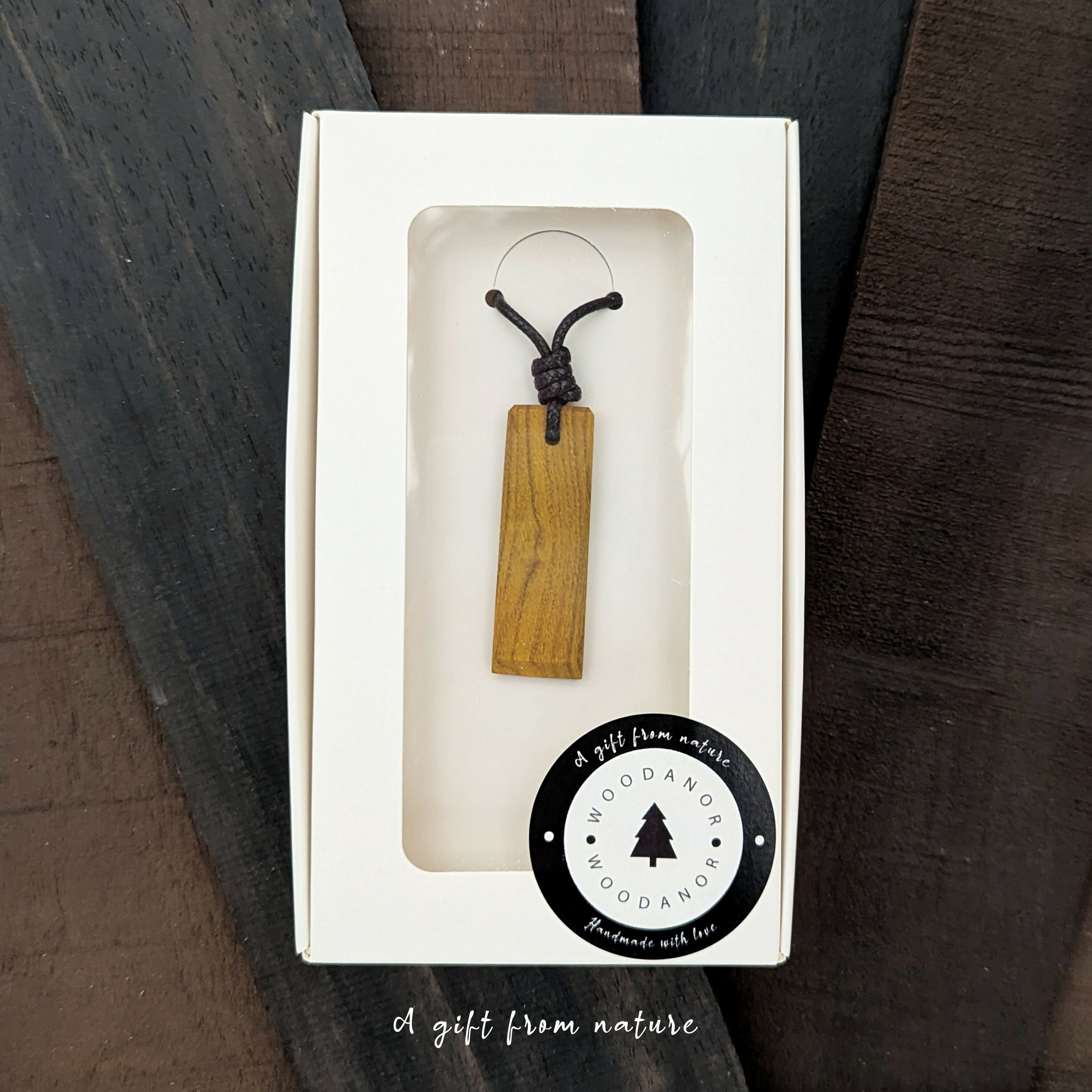 Minimalist Solid Wood Rectangle Pendant