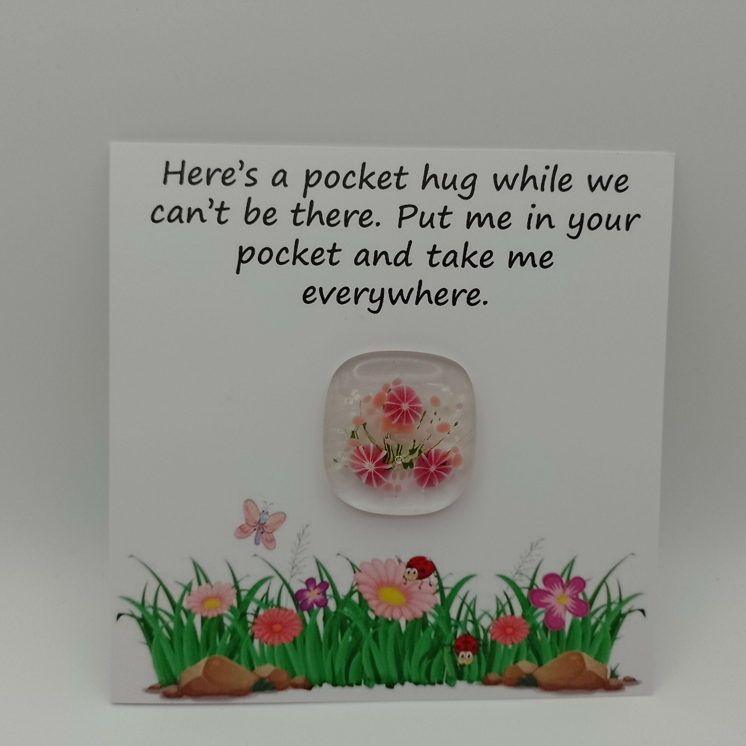 Fused Glass Pocket Hug cards
