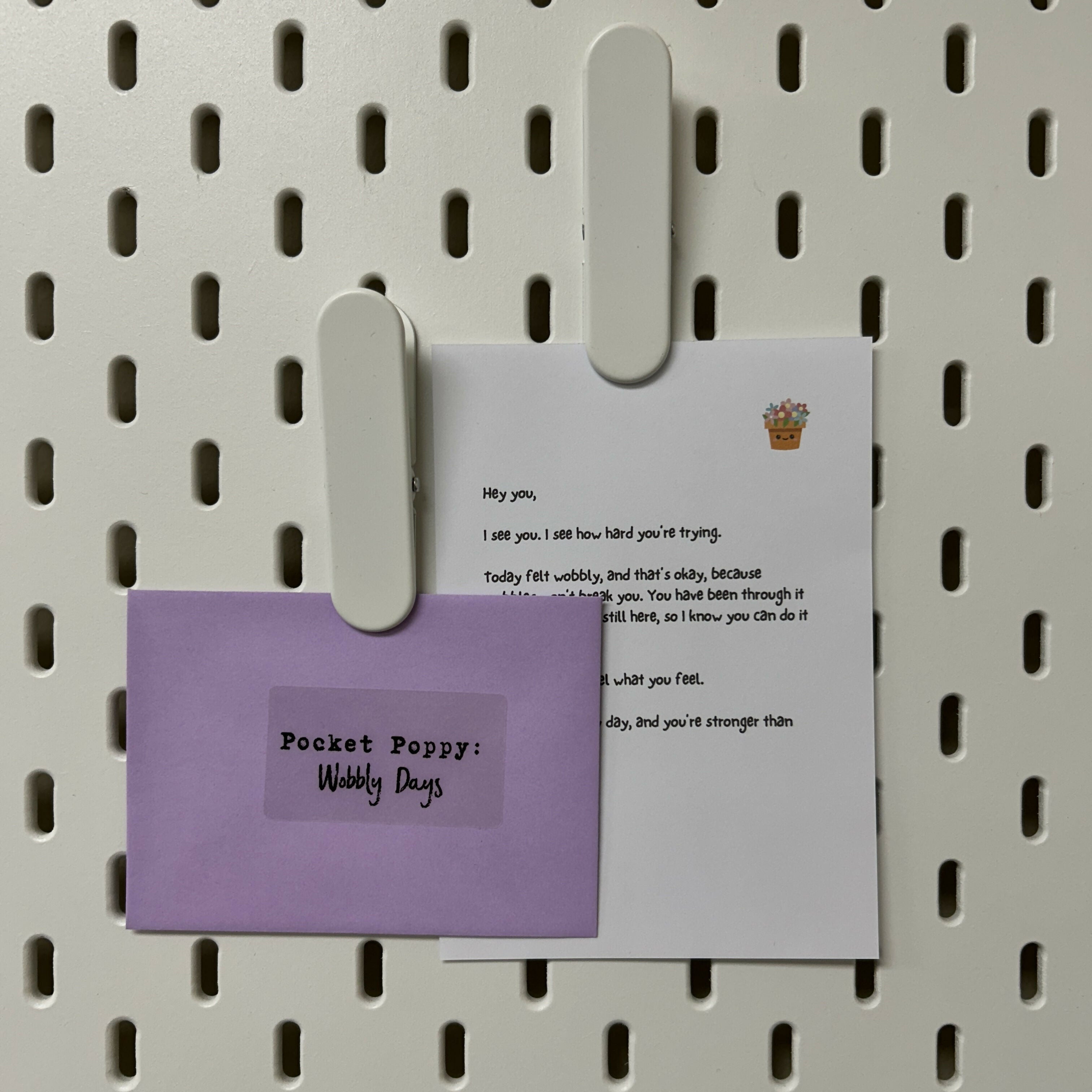 Wobbly Days Pocket Poppy Mini Quick Fix Letter