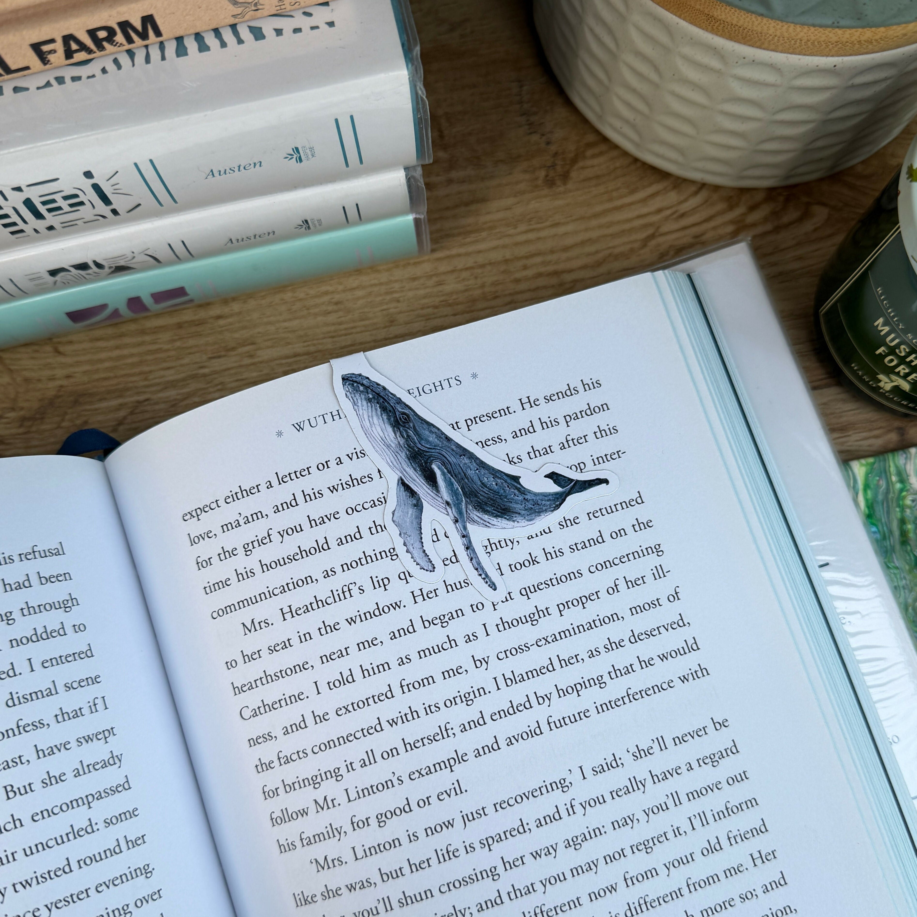 Whale - Matt Magnetic Bookmark