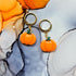Handmade Resin Pumpkin Huggie Hoops Earrings