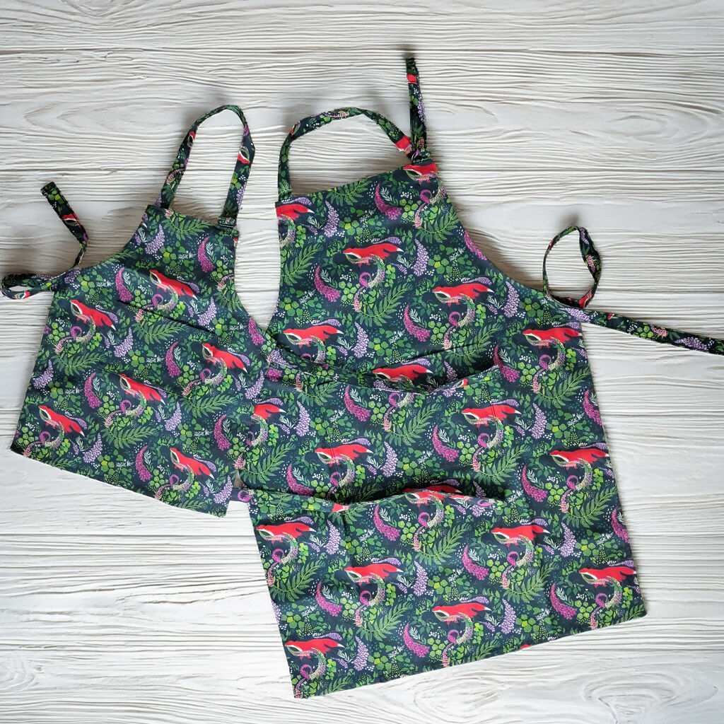 Fox and Foxgloves Apron Adults