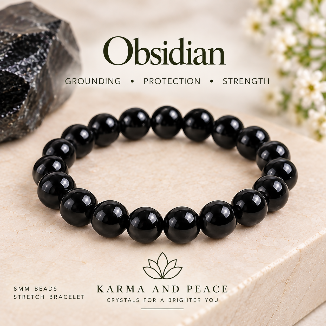 Obsidian Crystal Bracelet