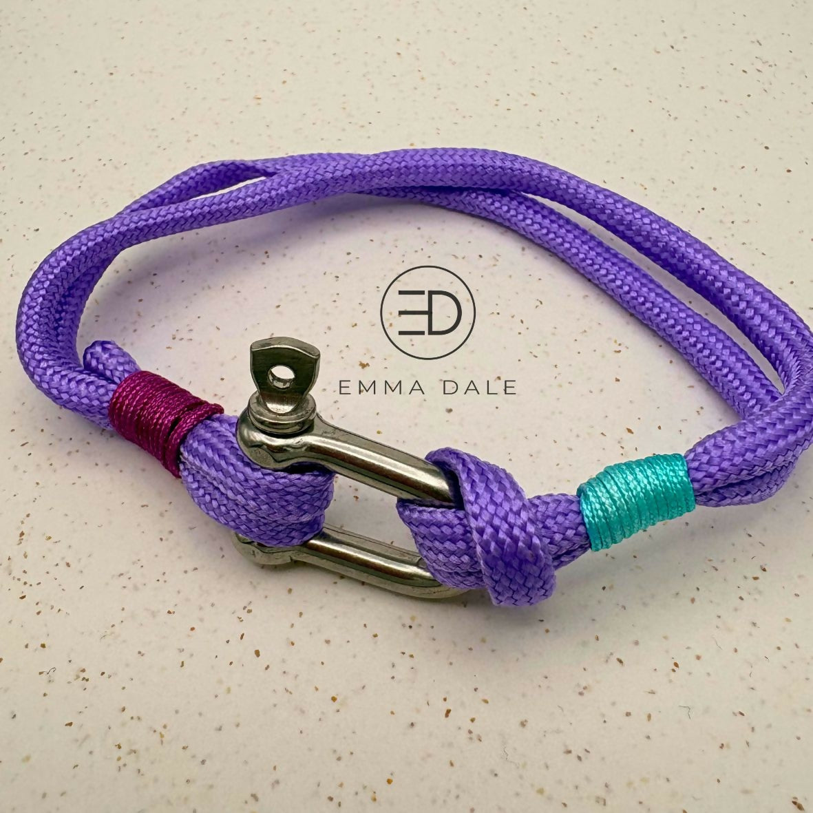 Purple & Turquoise Paracord Cuff Bracelet