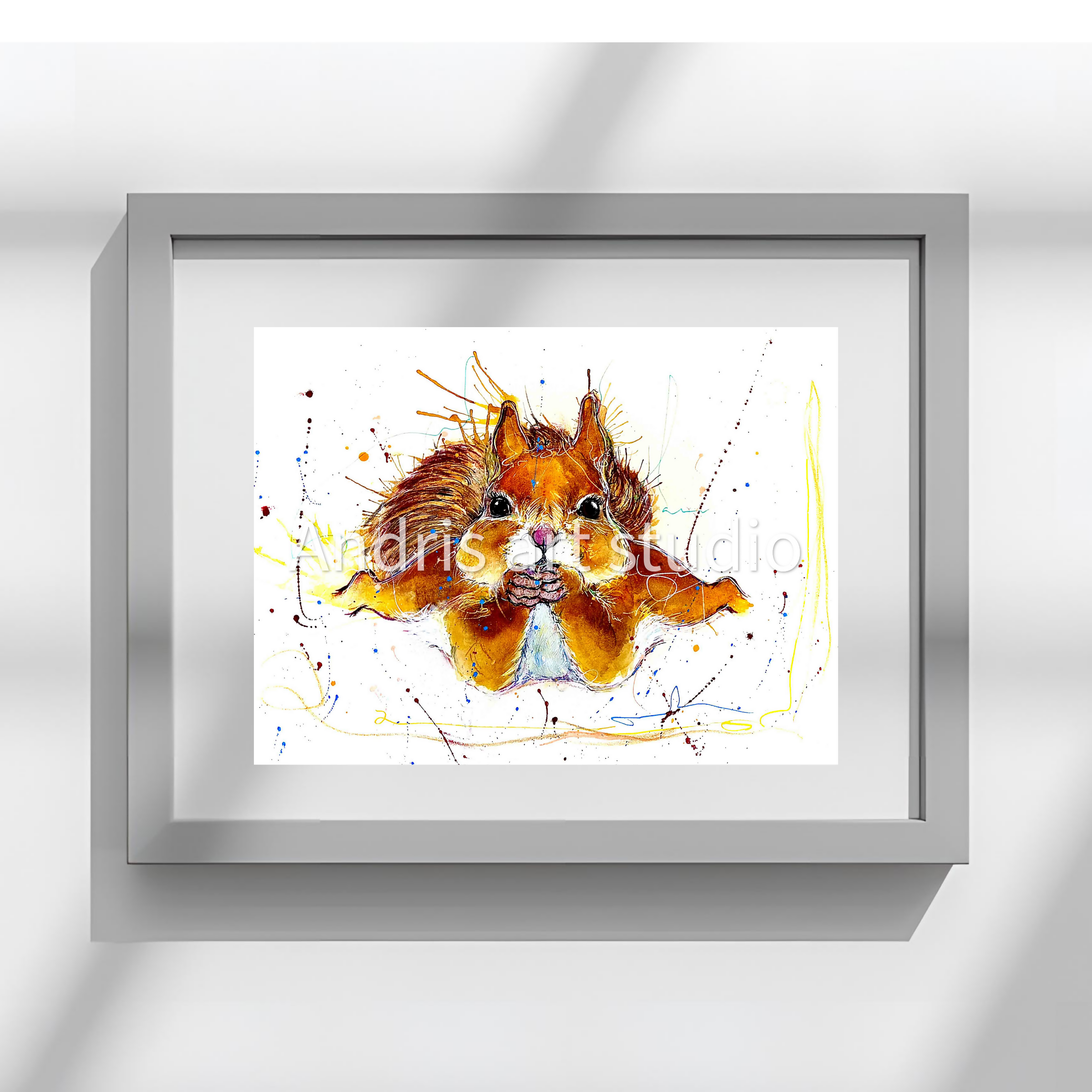 SQUIRREL LOVE, FINE ART PRINT