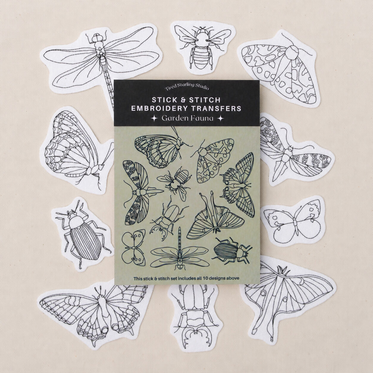 Garden Fauna Stick and Stitch Embroidery Set