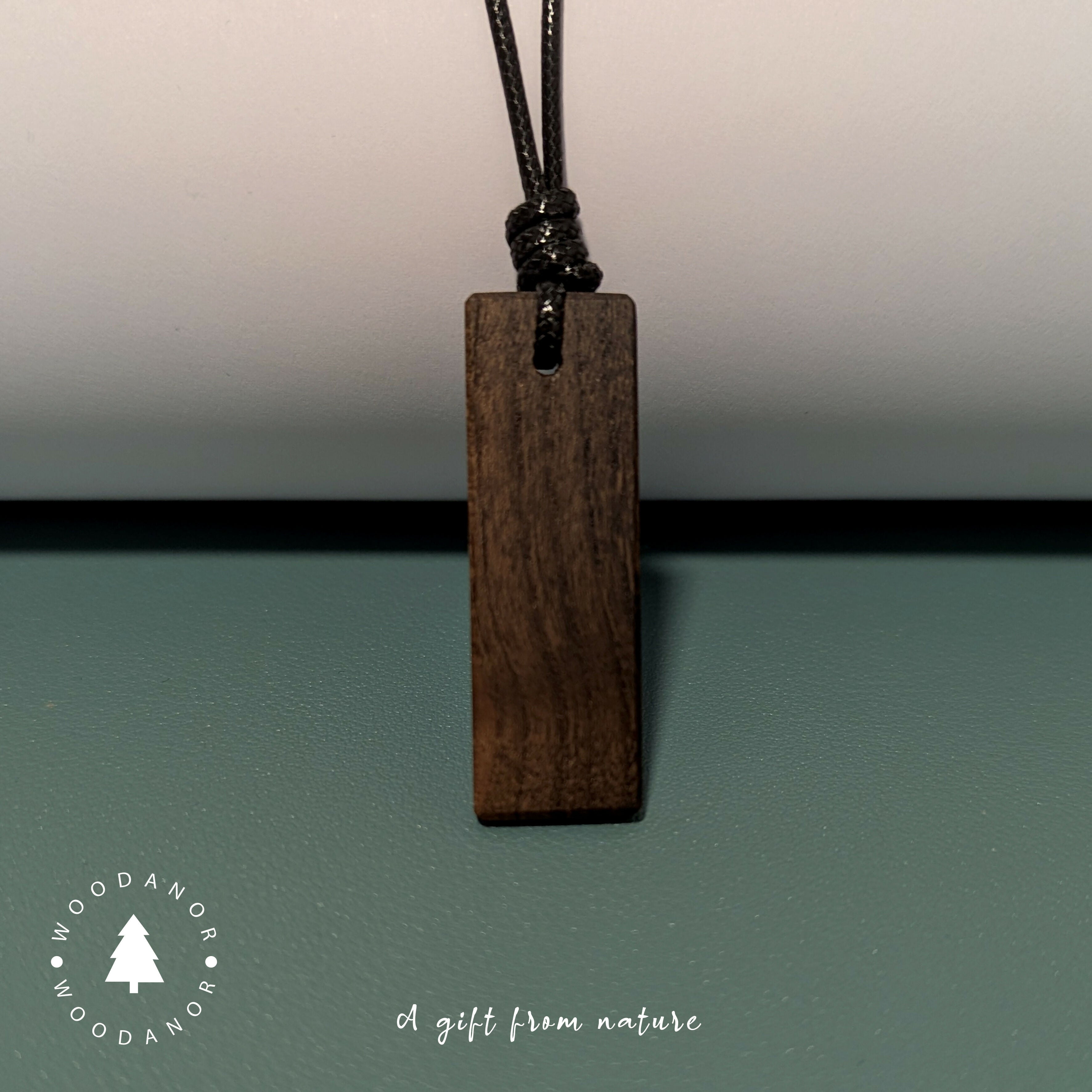 Minimalist Solid Wood Rectangle Pendant