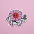 Flower Mascot Die Cut Sticker