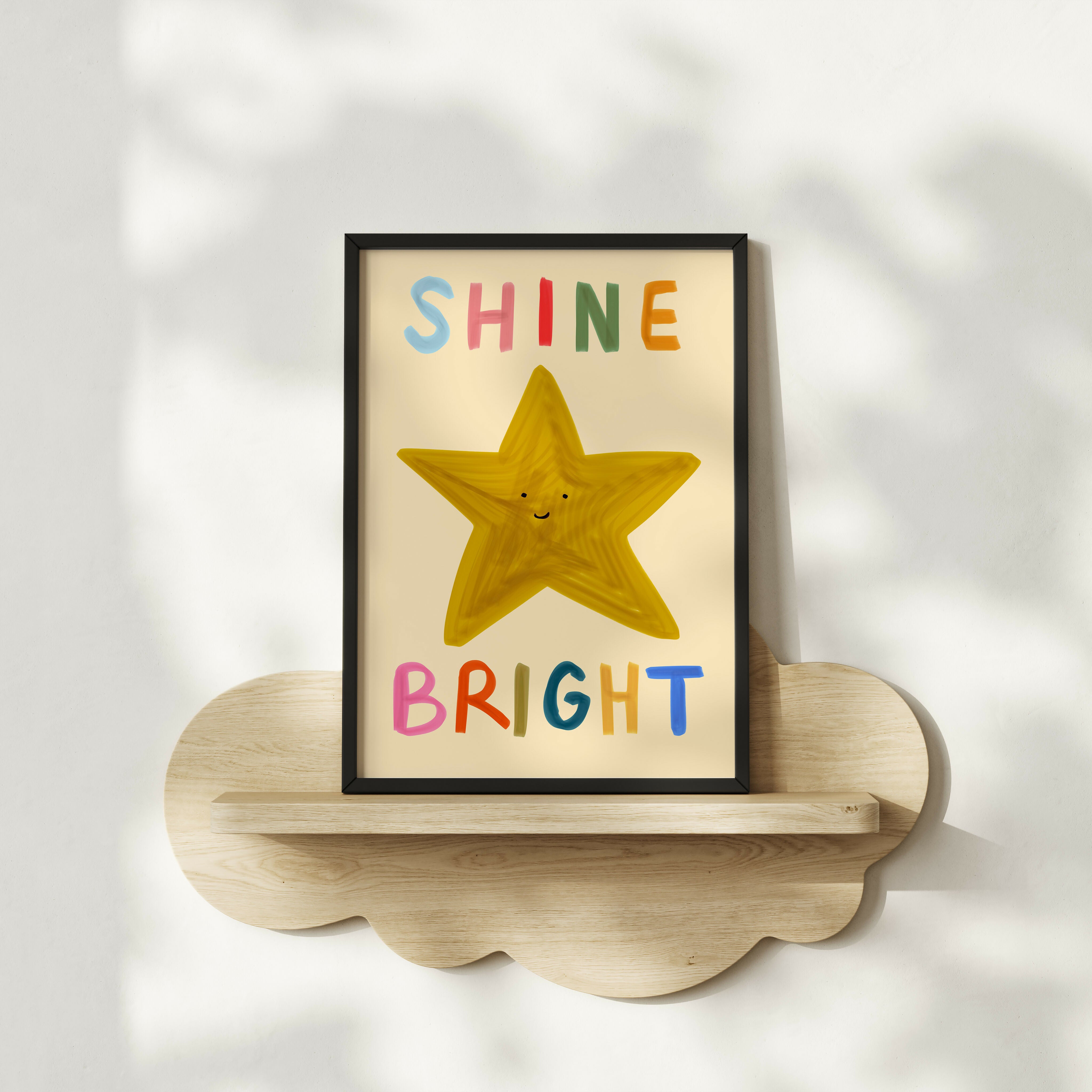Shine Bright Star Kids Art Print