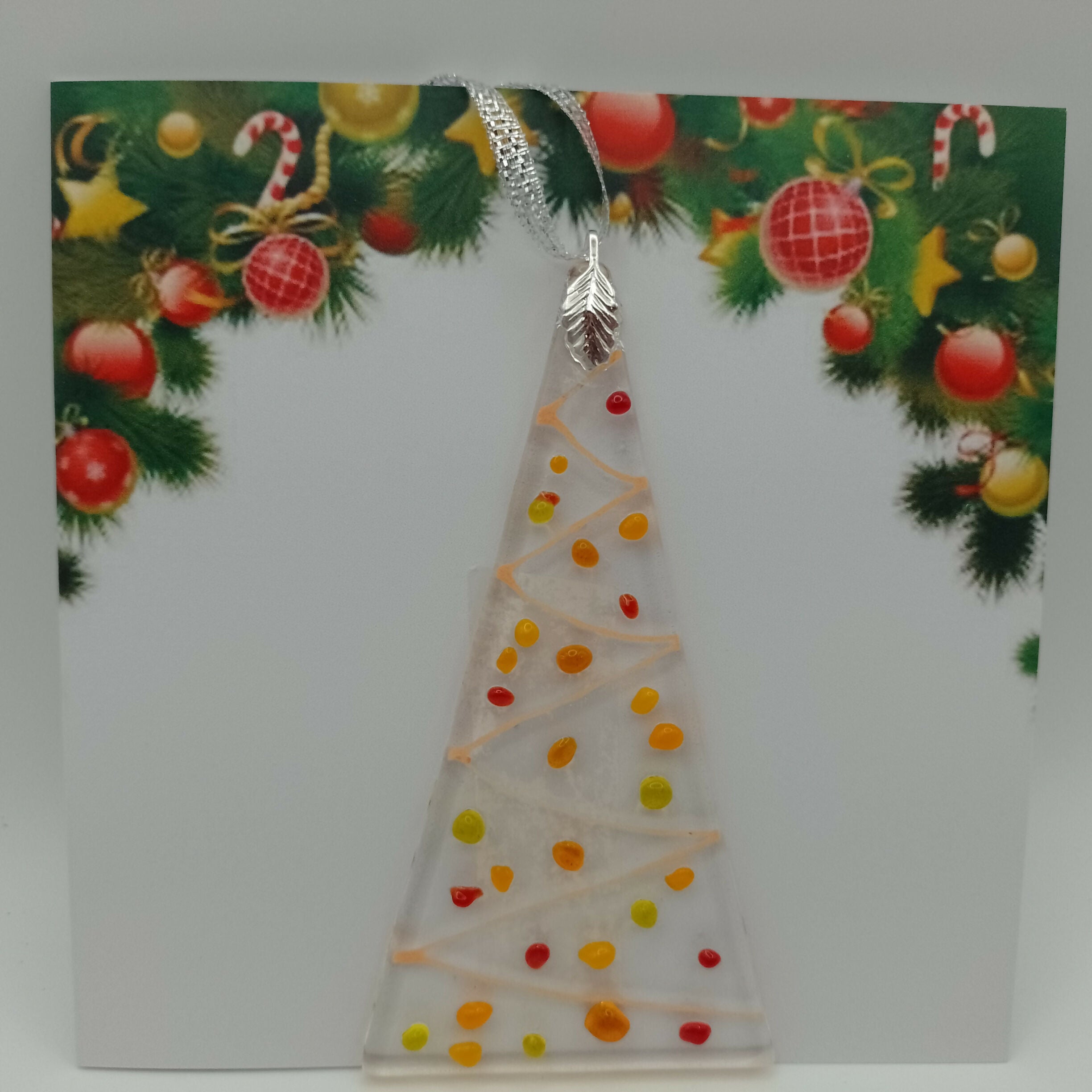 Fused Glass Christmas Card