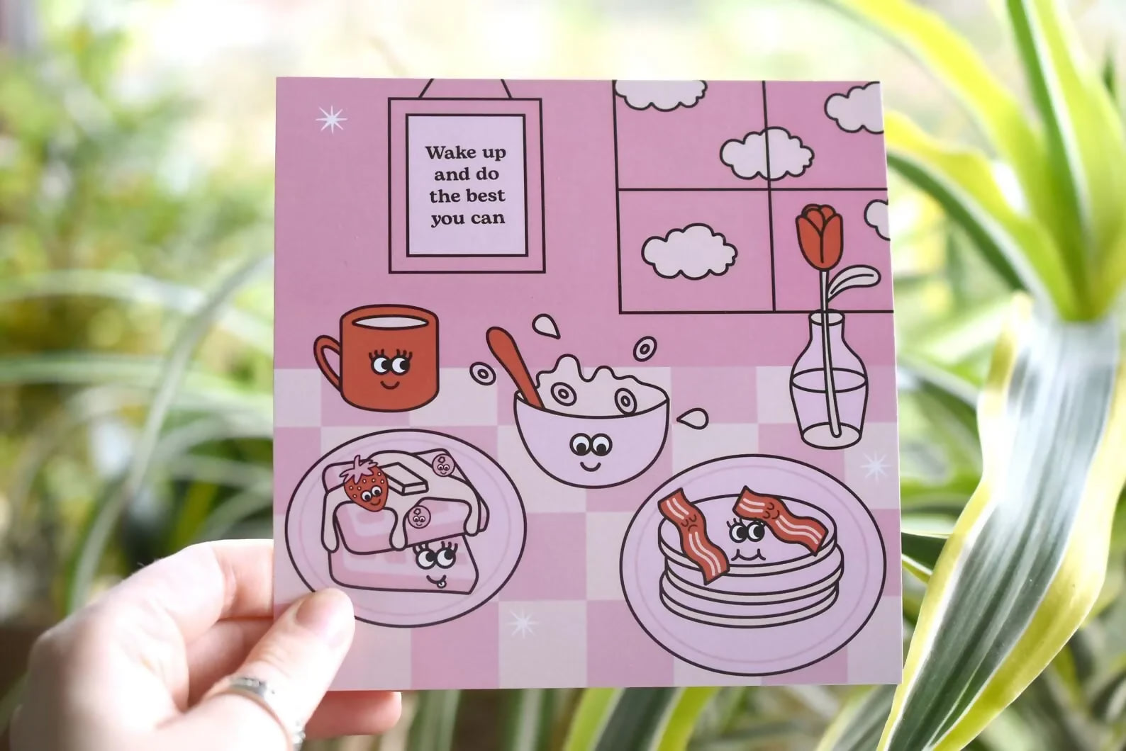 Brunch Table Scene 6 Inch Art Print