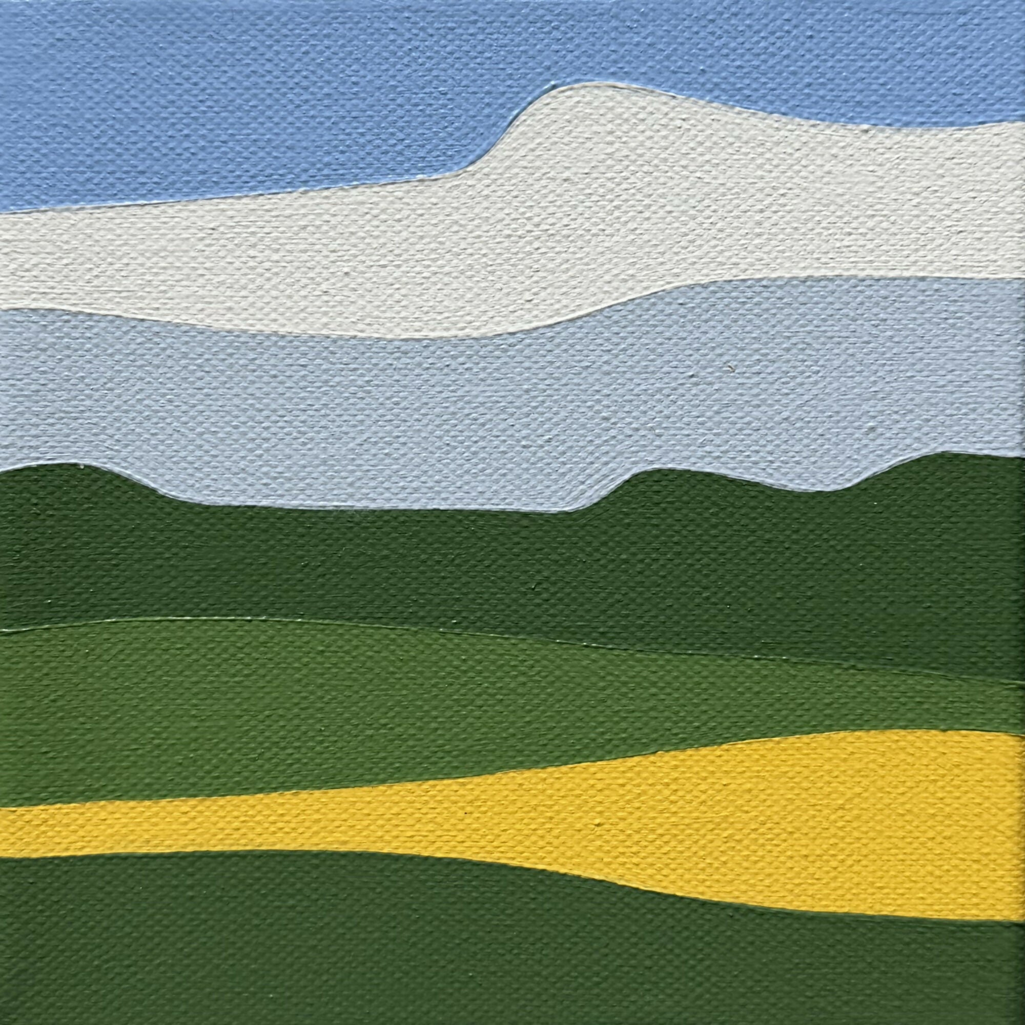 Fields 15 x 15 cm original painting