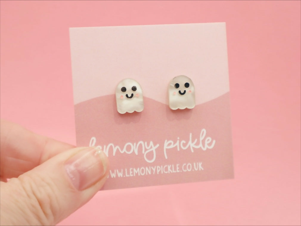 Happy Ghost Studs