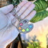 Classic Paint Palette Wooden Keyring