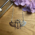 Lovely Scarab Beetle Cutout Pendant Necklace