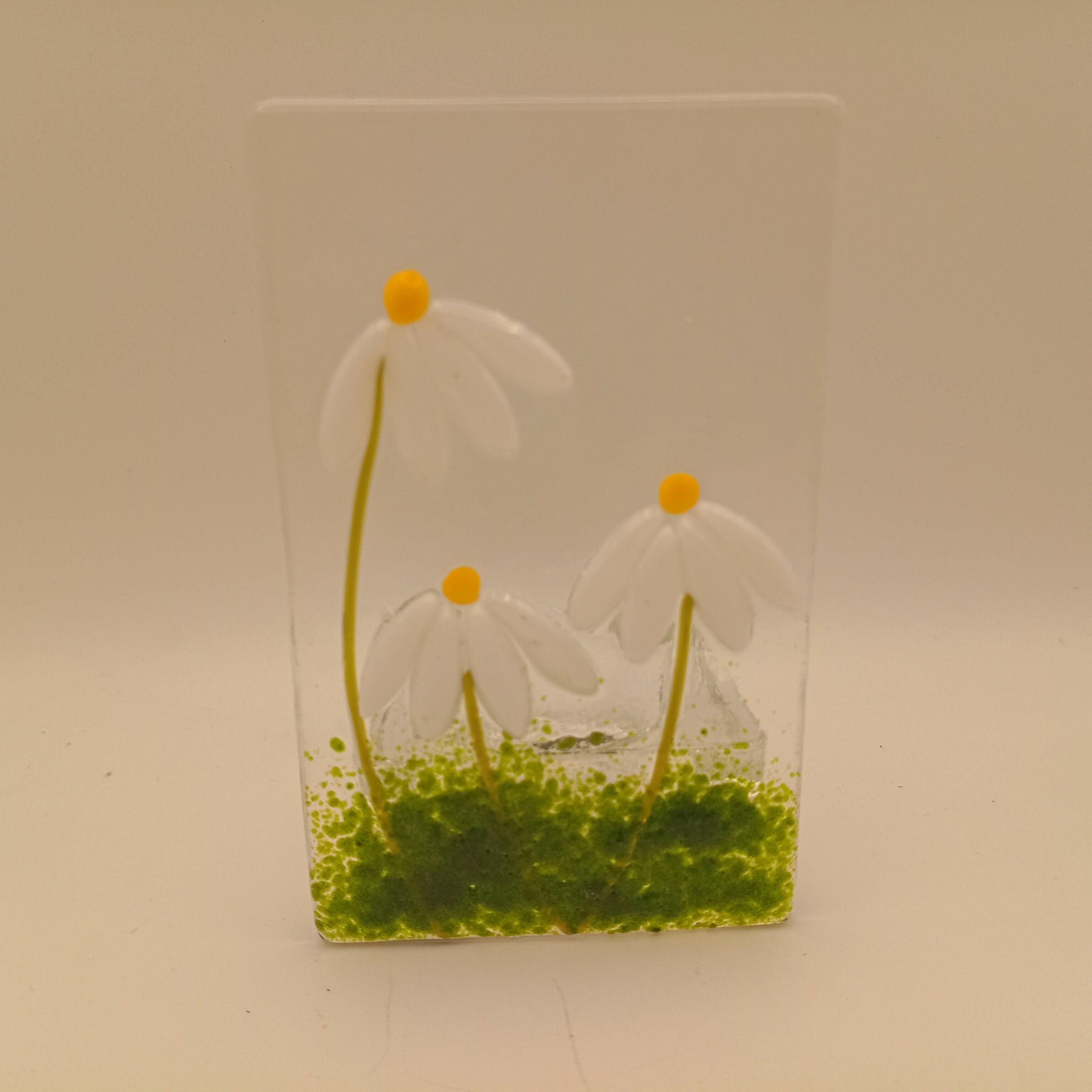 Fused Glass Daisy Telight