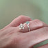 Handmade Adjustable Flower Ring With Aventurine Size M