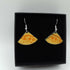 Yellow and Orange Enamel Fan Earrings