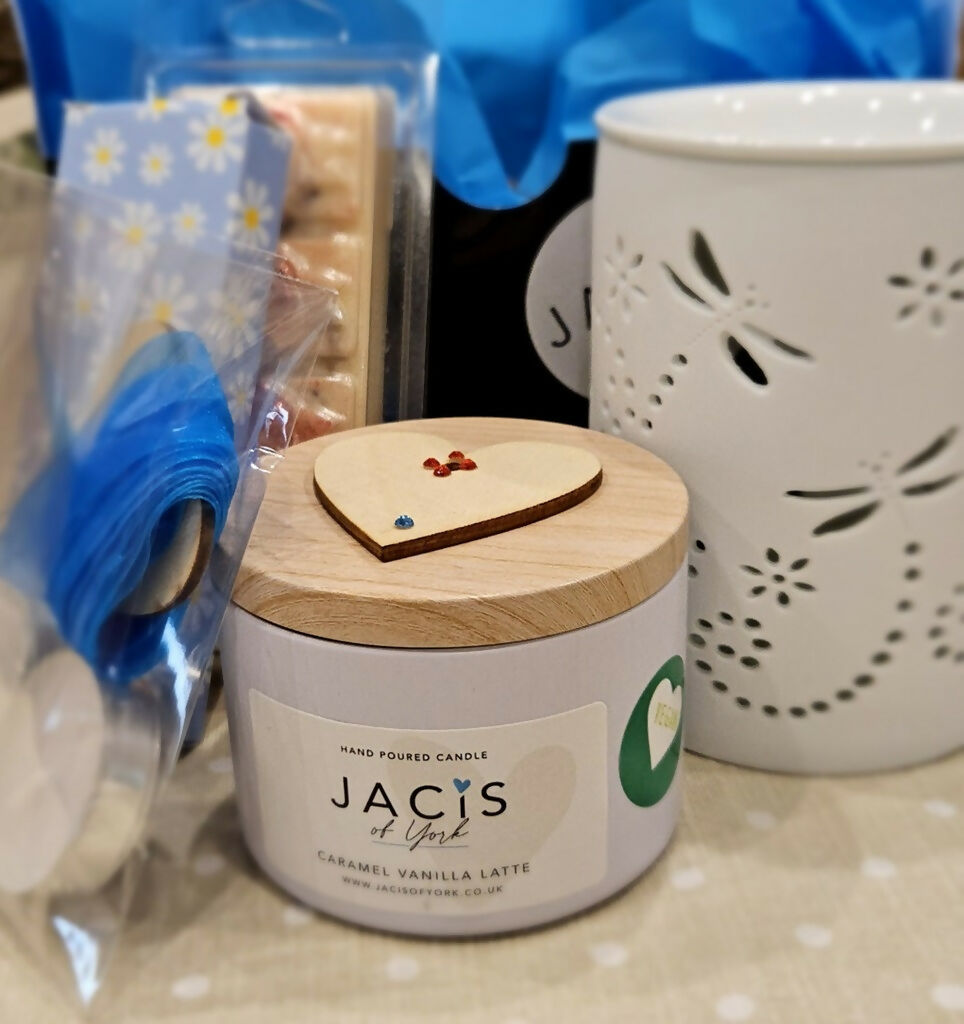 Jacis of York Candle and wax melt gift set with burner