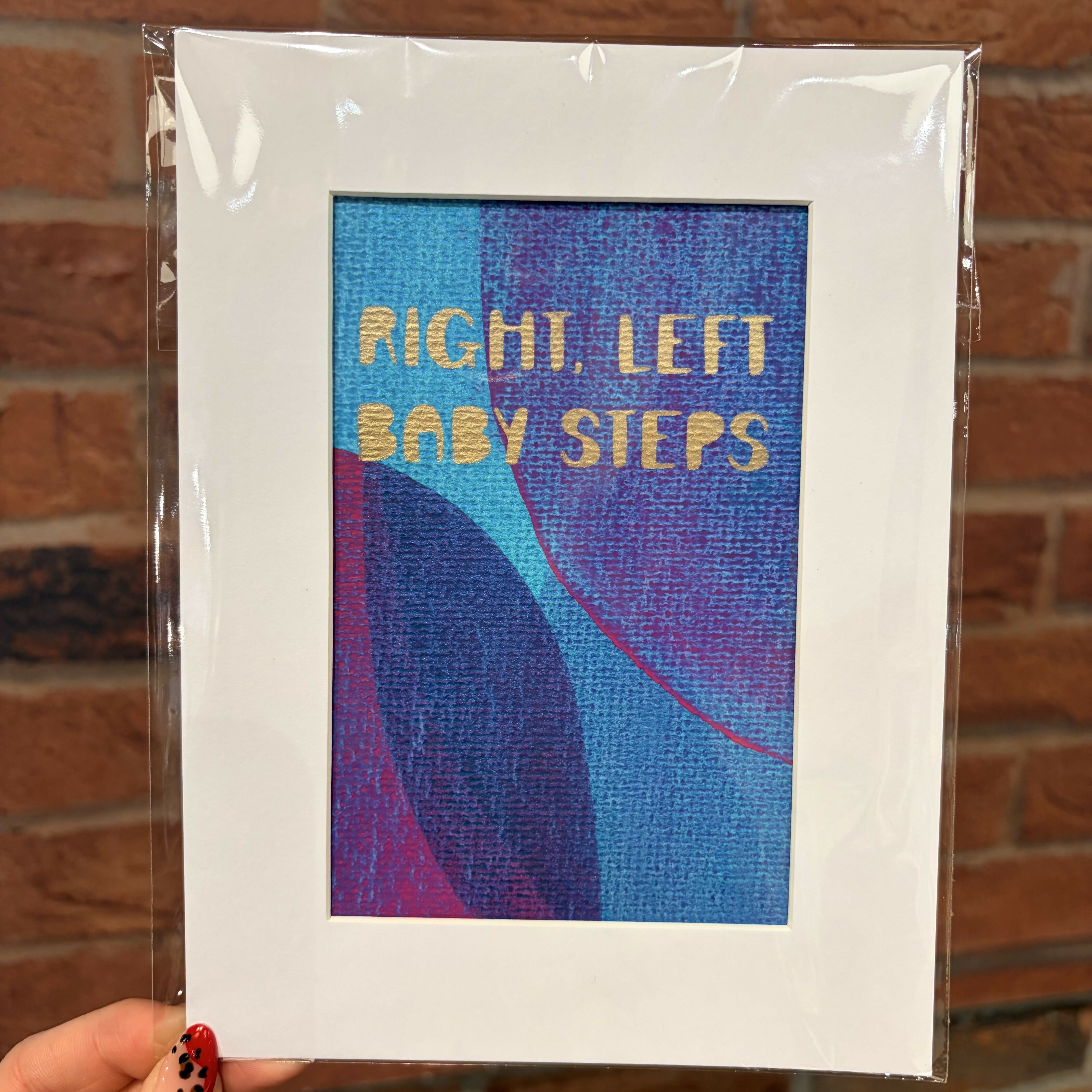 Right, Left Baby Steps Mini Print