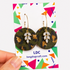 Green Cork Glitz Hoops
