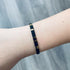 Japanese Tila Glass Bead Bracelet - Matte Black & Gold