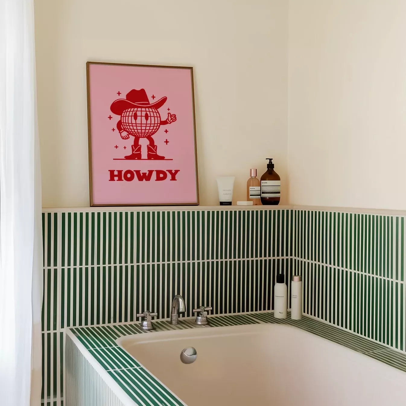 HOWDY COWBOY WALL ART PRINT