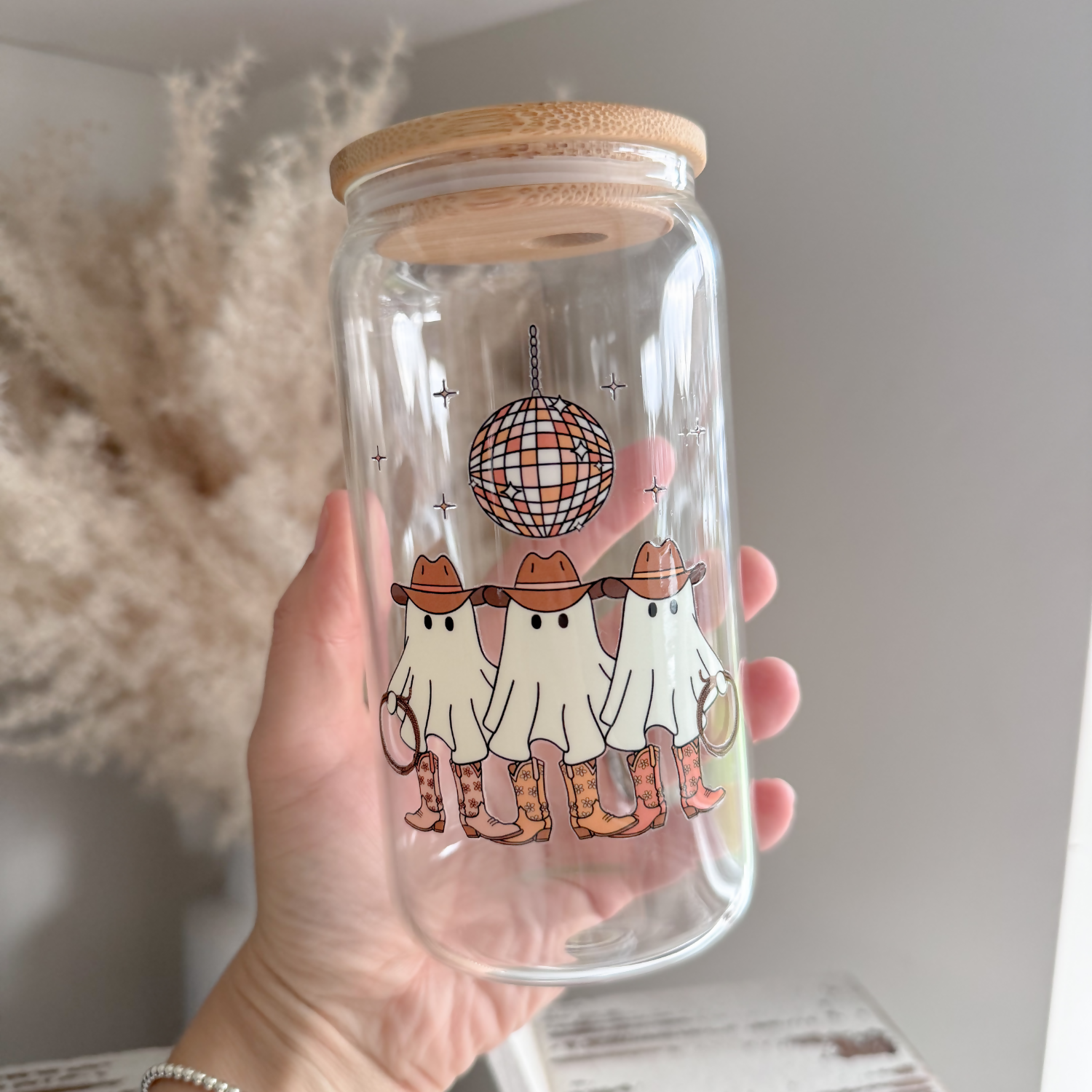 Cowboy Ghosties 16oz Glass Can