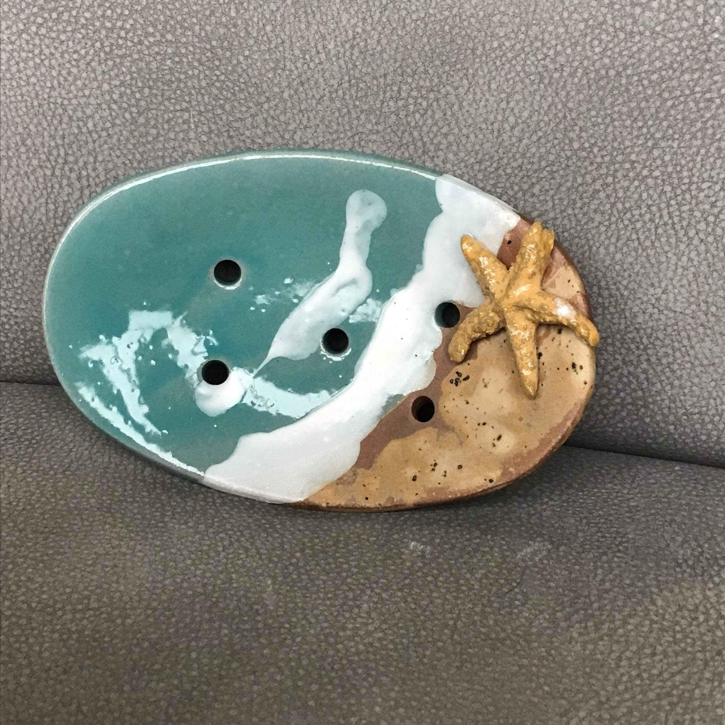 Ceramic Soap Dish Beach Starfish