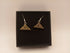 Gold Spirals On Black Dichroic Earrings