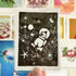 A7 Lino Print 'Space Clown'