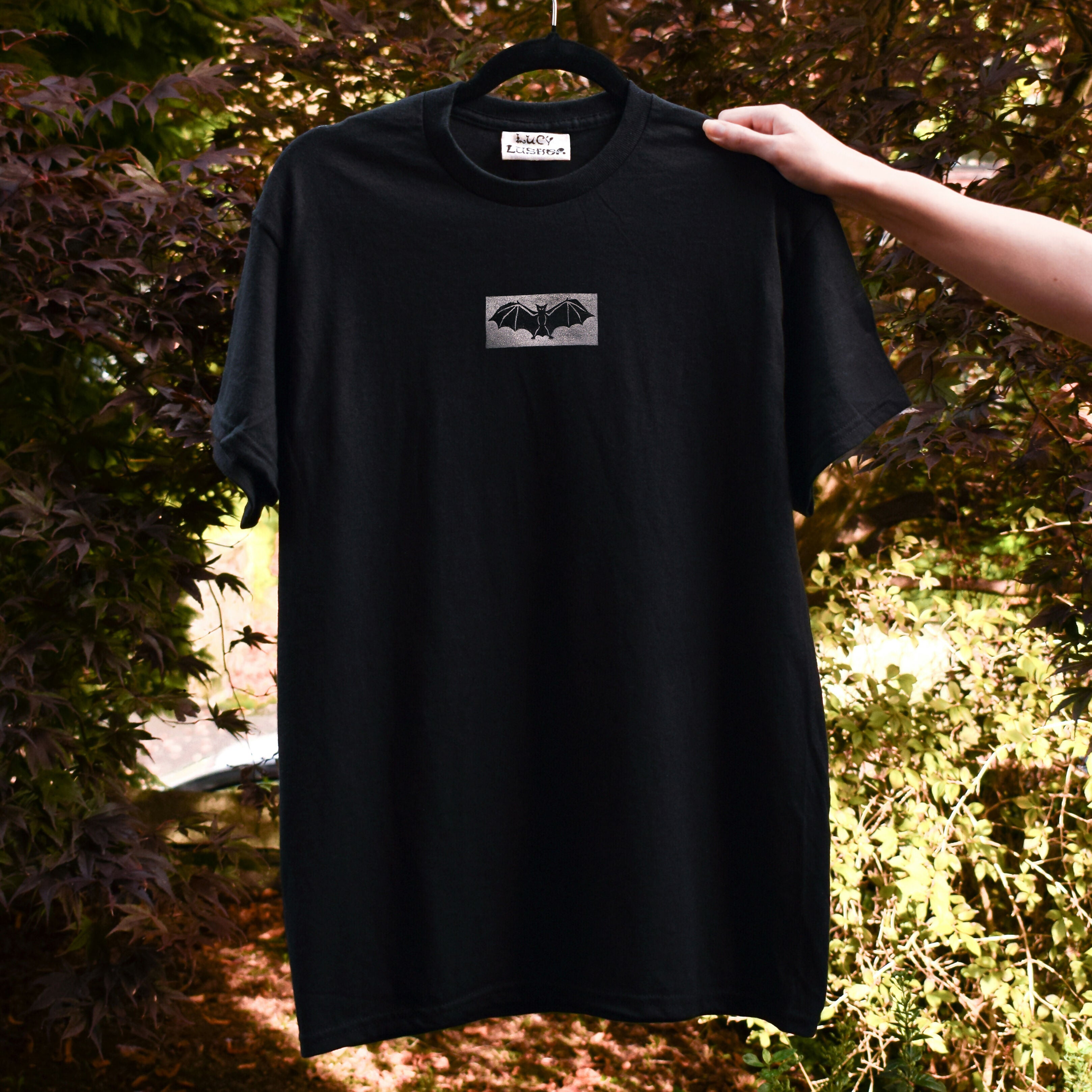 Spooky Lino Hand-printed T-shirt