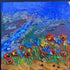 Wildflowers By A Beck Original Oil Painting On Wood In White Frame