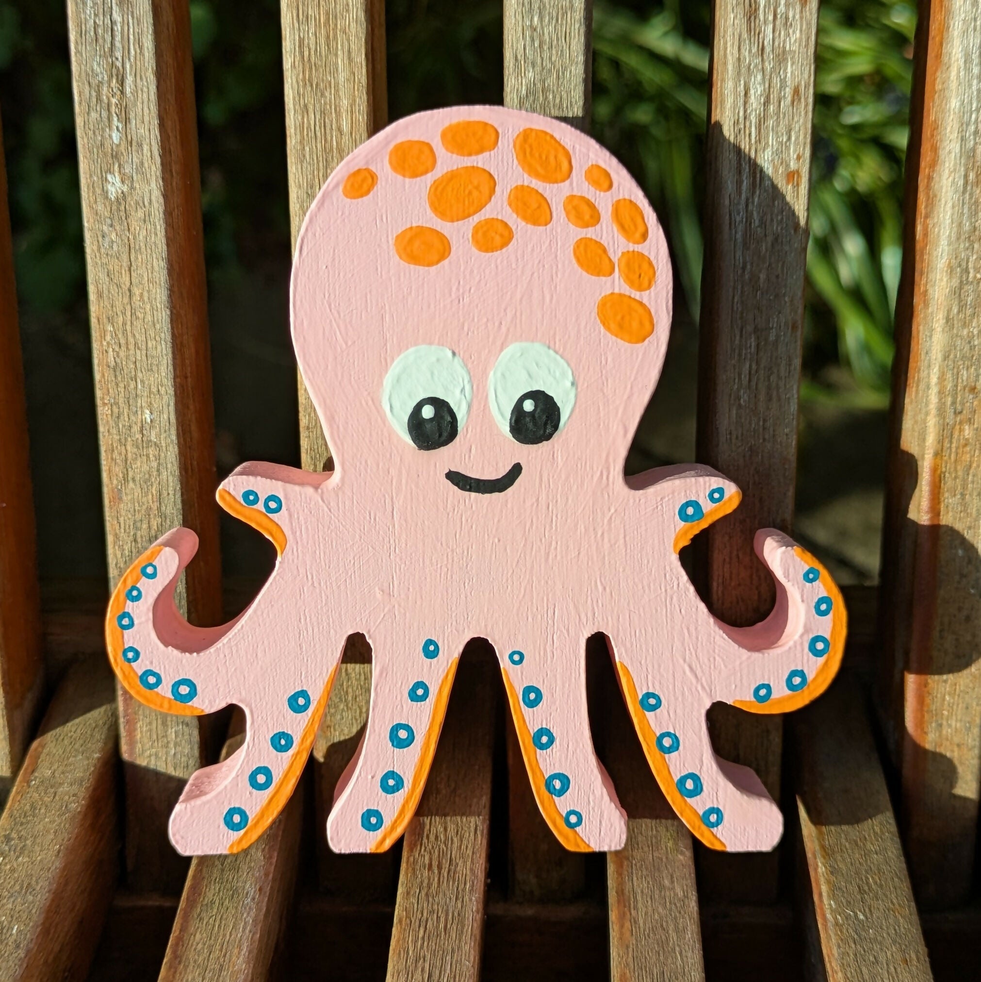 Hand Painted Wooden Octopus