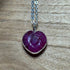 Lovely Carved Ruby Heart Pendant Necklace