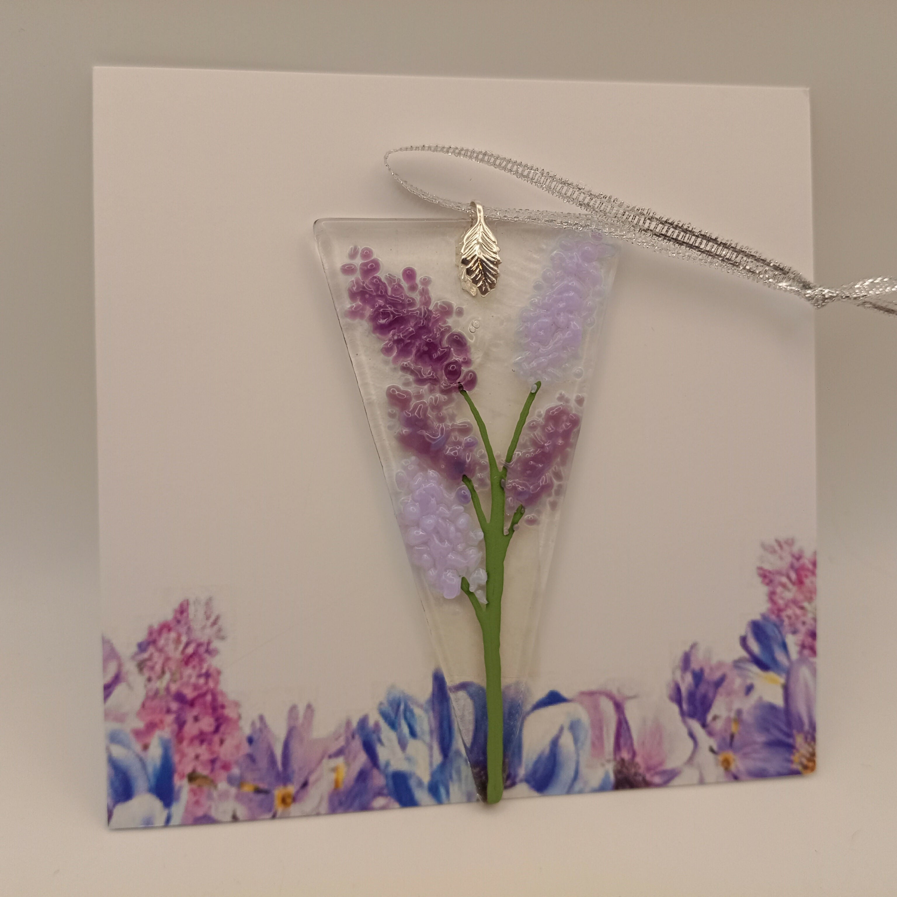 Fused Glass Flower Card