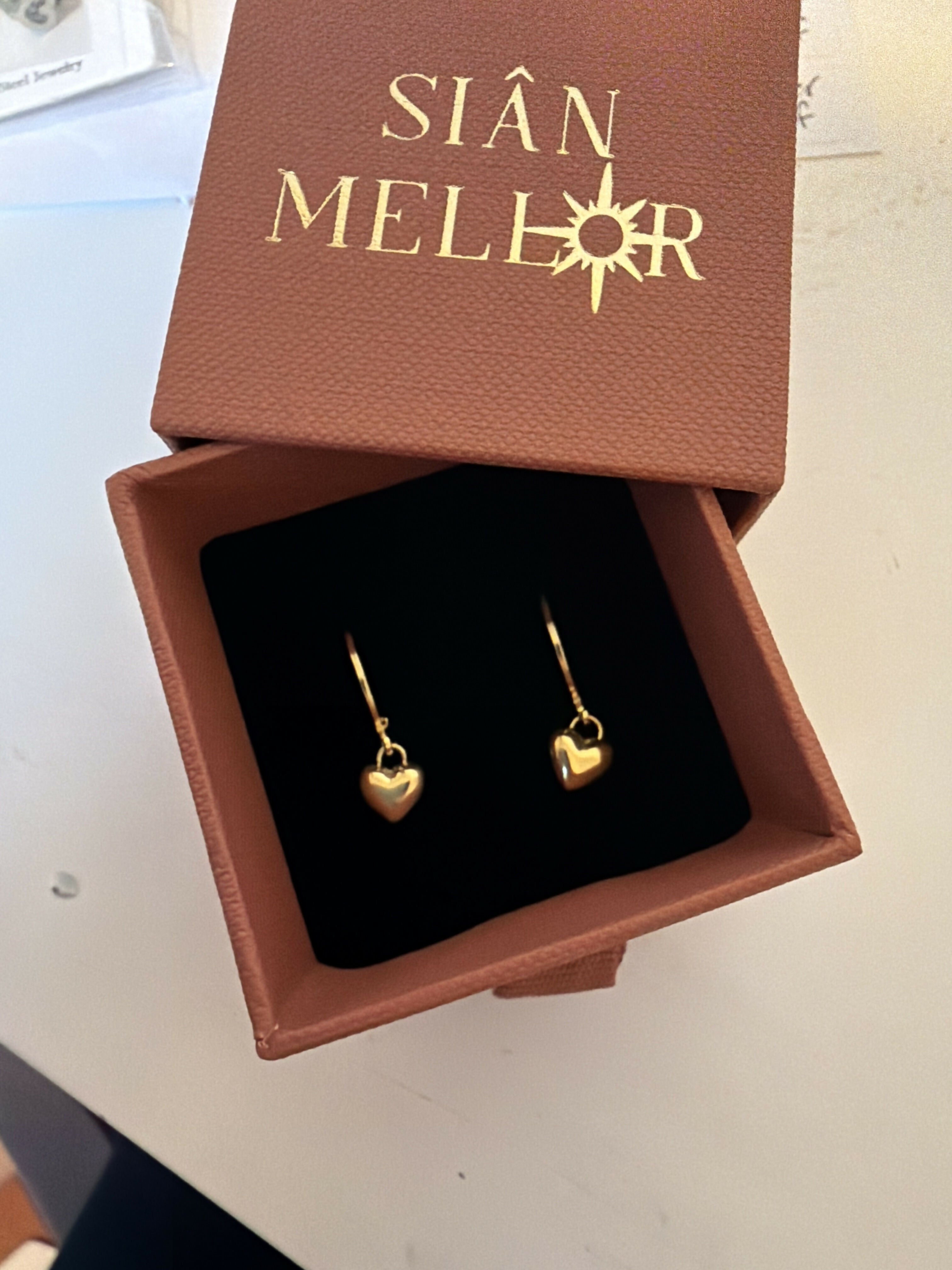 Dainty Heart Huggie Hoop Earrings