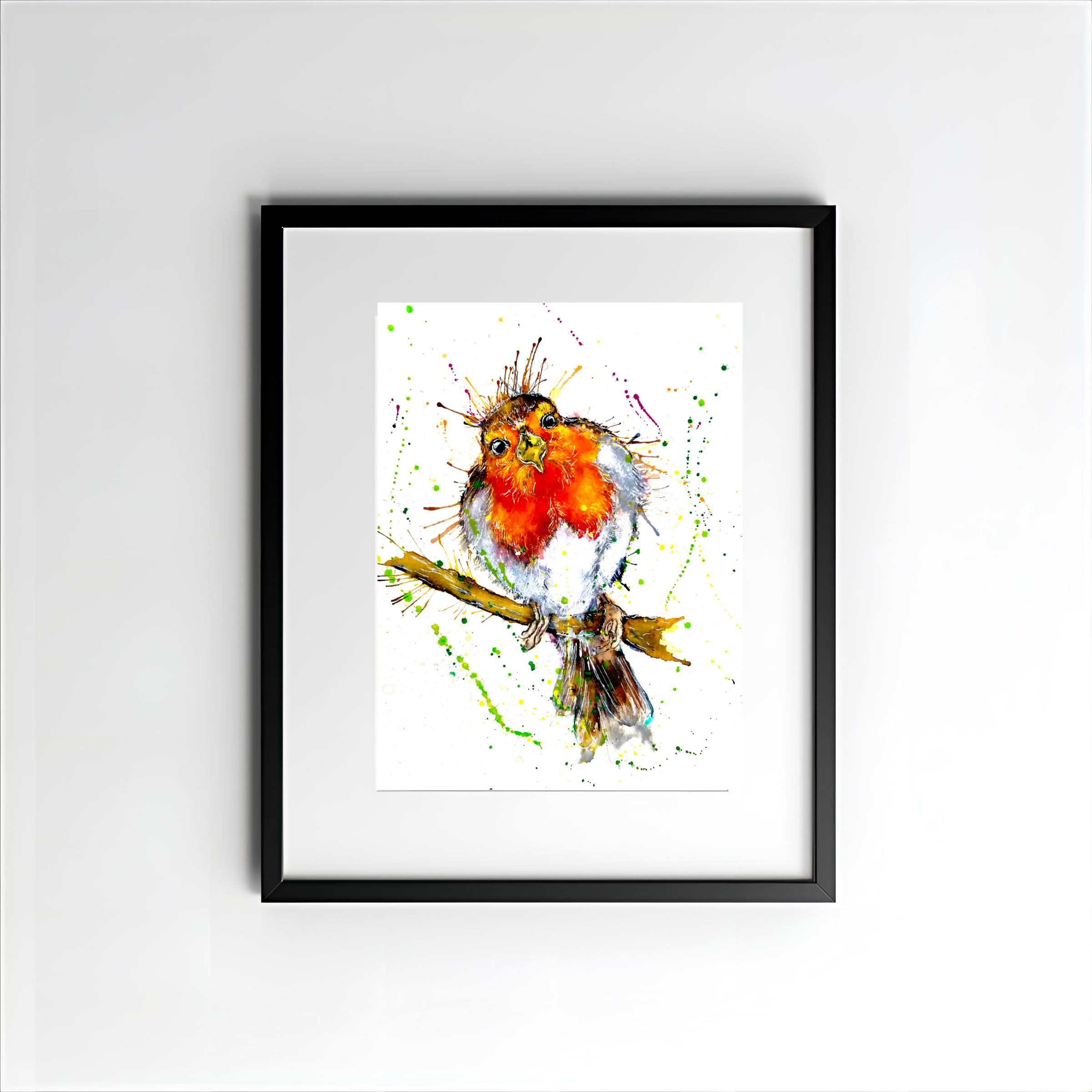 FINE ART PRINT OF OLIVER THE ROBIN, PART OF THE 'ANIMAL ART COLLECTION'