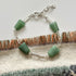 Sterling Silver Green Aventurine Links Bracelet