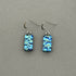 Green & Blue Raindrop Dichroic Glass Necklace and Earrings Set - Sterling Silver, Handmade by Jade Tapson Glass