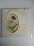 Hand Painted Glass Ovel Suncatcher with Flowers Card/Gift
