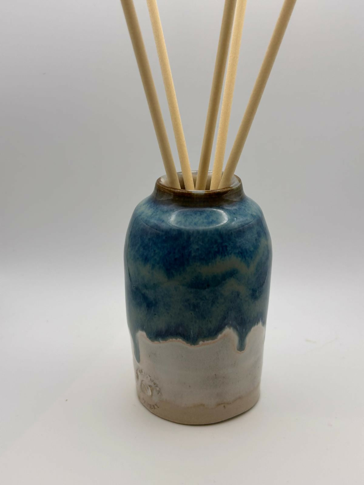 Blue Hand Thrown Reed Diffuser Bottle/Bud Vase