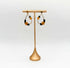 Daffodil Drop Earrings with Gold Arc in Yellow and Gold